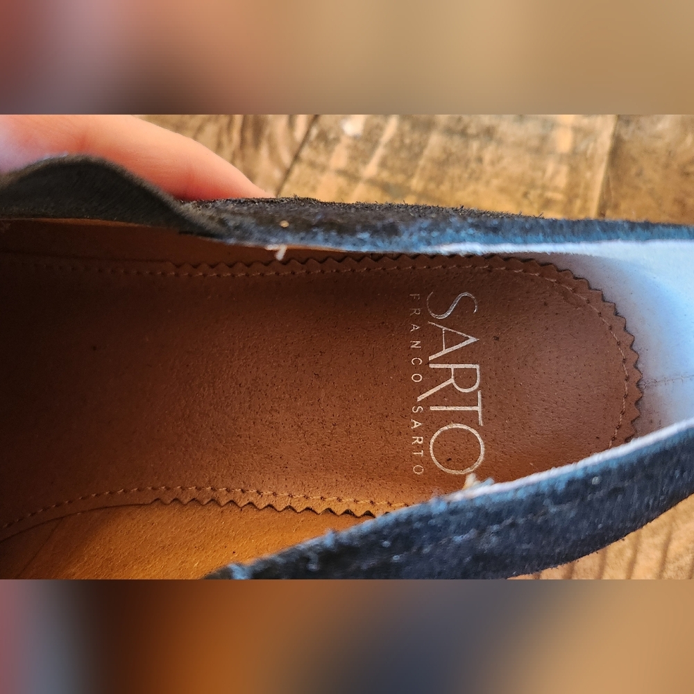 Franco Sarto Black Suede Booties Size 6.5 - Picture 9 of 11